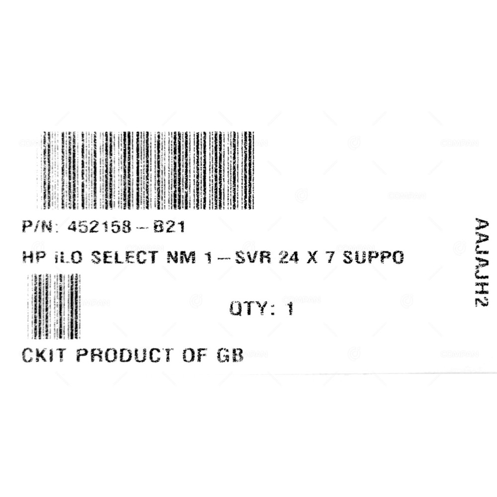 452158-B21 HP ILO SELECT NM 1 SERVER 24X7 SUPPORT LICENSE